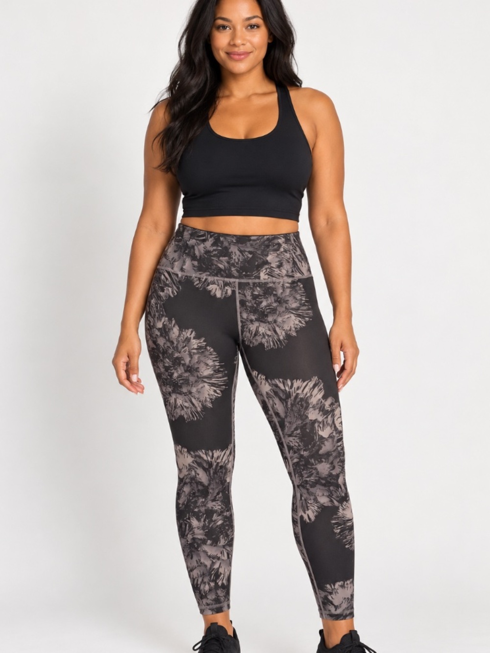 Zella Gray Floral Leggings